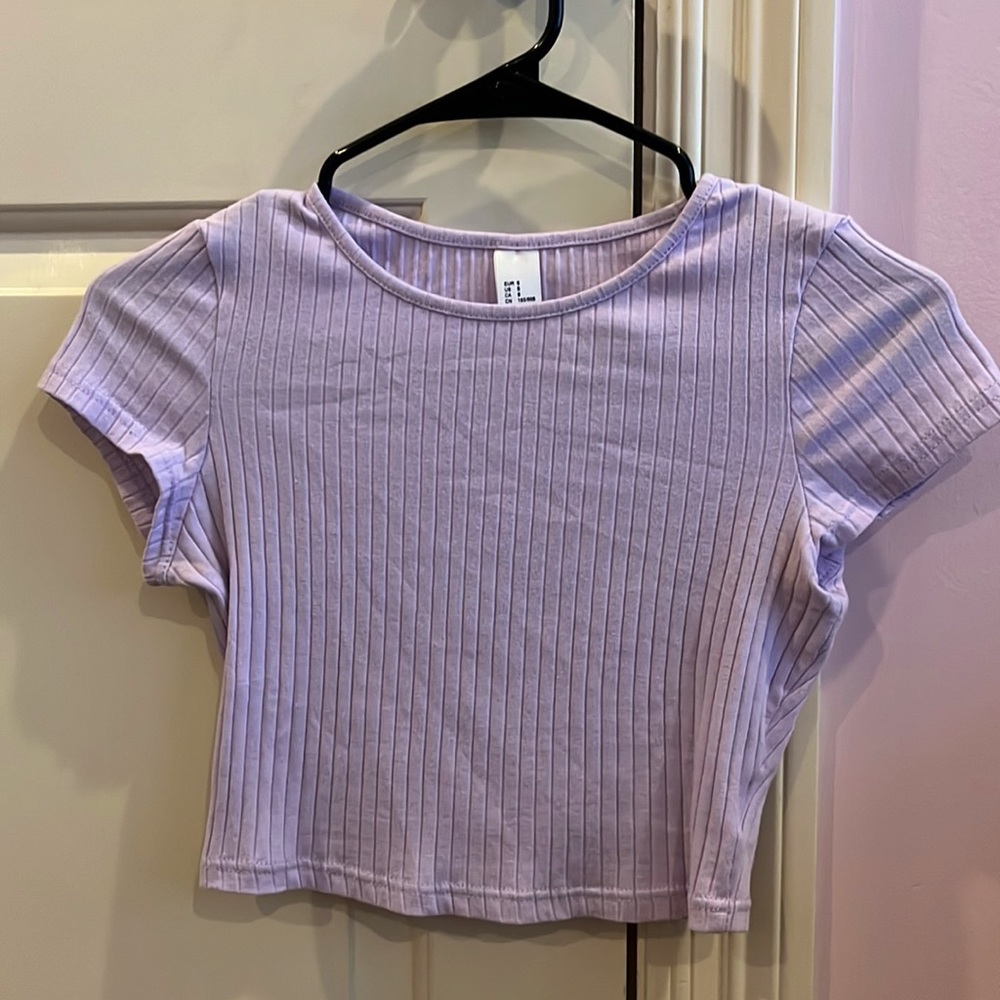 light purple babydoll top